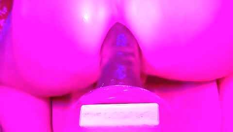 Tou bills sand with toys and cum on face